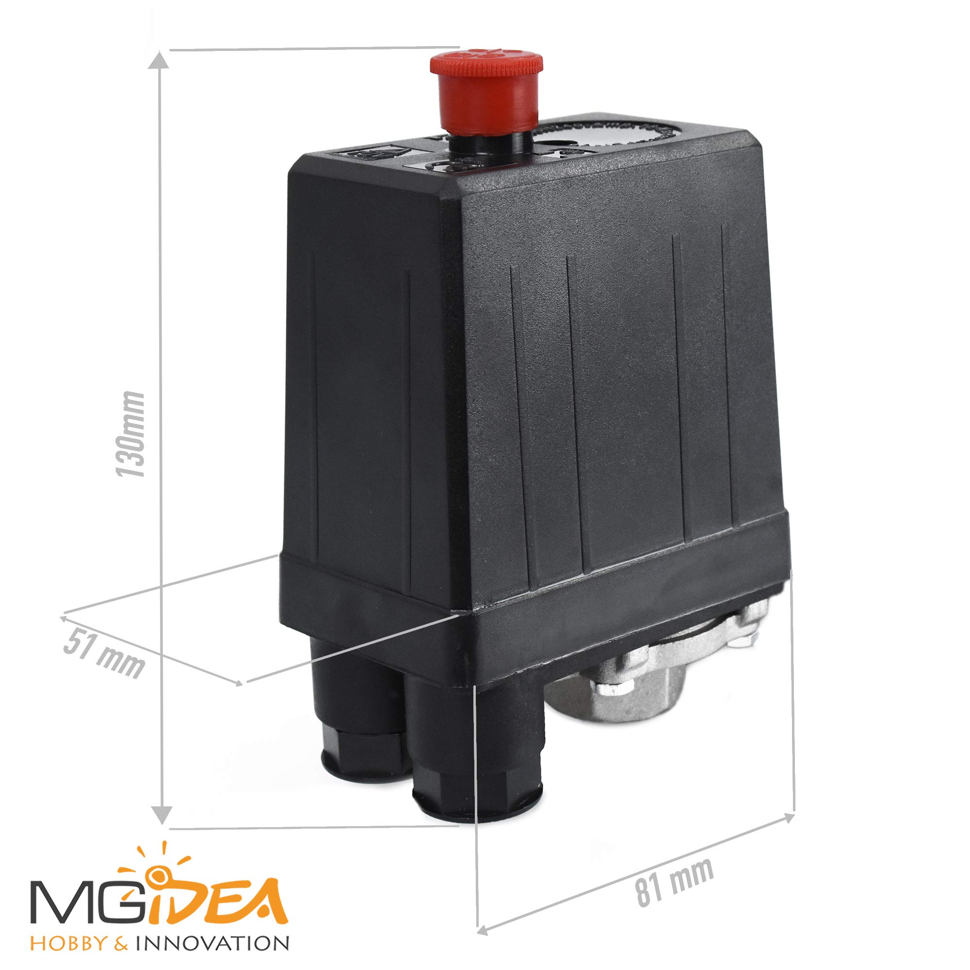 PRESSOSTATO REGOLABILE MECCANICO MONOFASE POMPA COMPRESSORE ARIA MGIDEA SK-8 230V 10A IP44