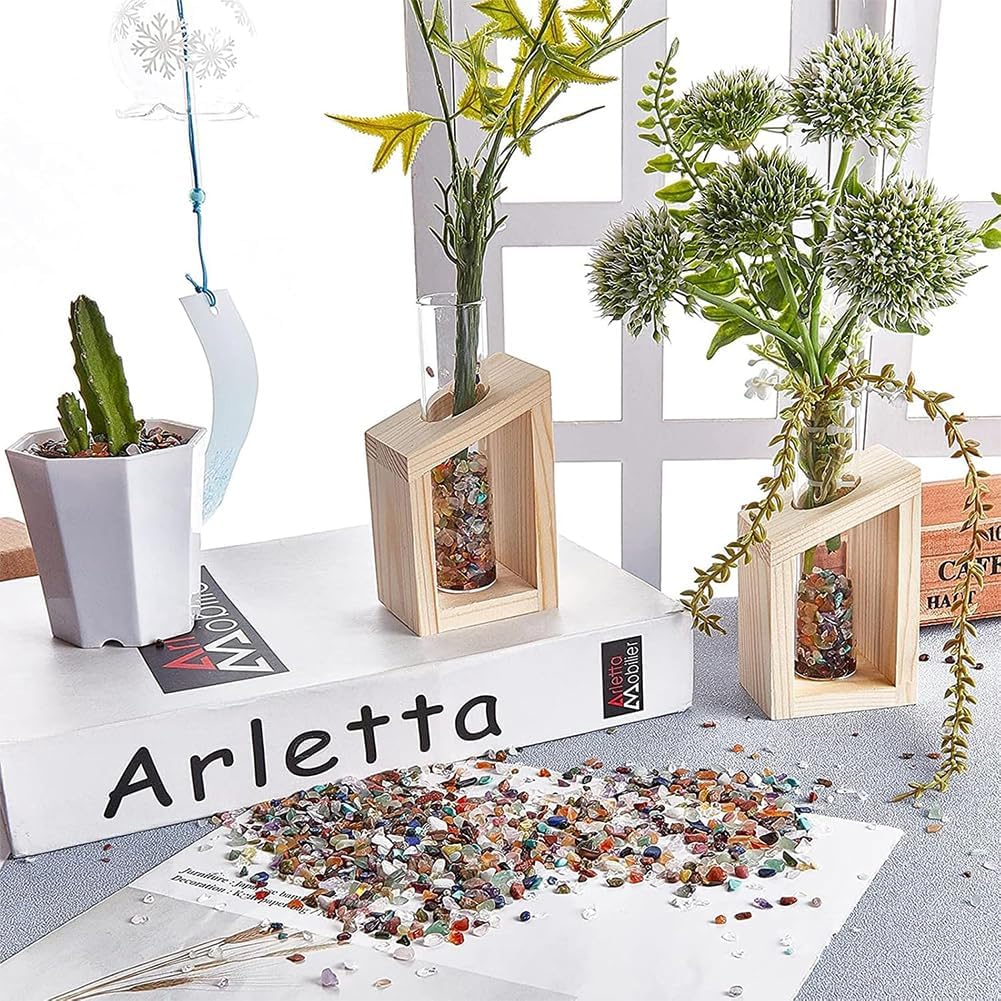 NBEADS 1 Box Gemstone Chip Beads, 18 Styles Undrilled Natural Material Crushed Irregular Chip Stones for Jewelry Making DIY Craft Home Decoration - Image 3