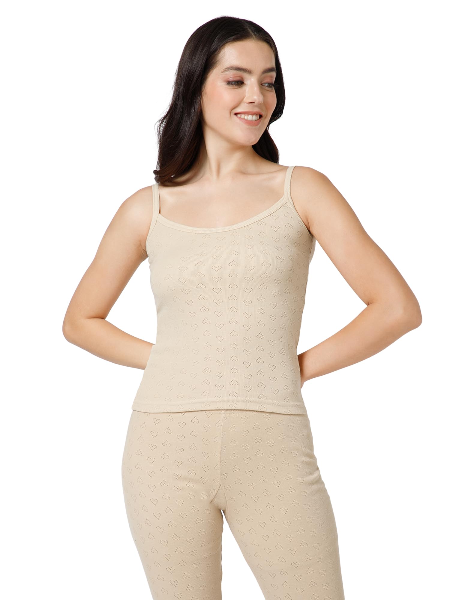 Women's Slim Fit Thermal Top Round Neck Sleeveless-image-49
