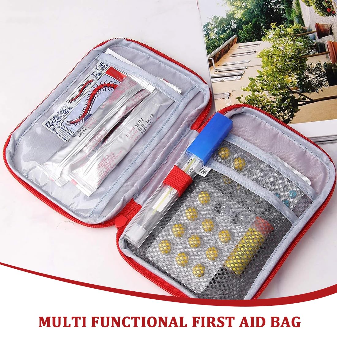 K di pronto soccorso milare portatile Borsa vuota Borsa per insetti resistente all'acqua per escursionismo Viaggi Casa Auto Trattamento di emergenza  30