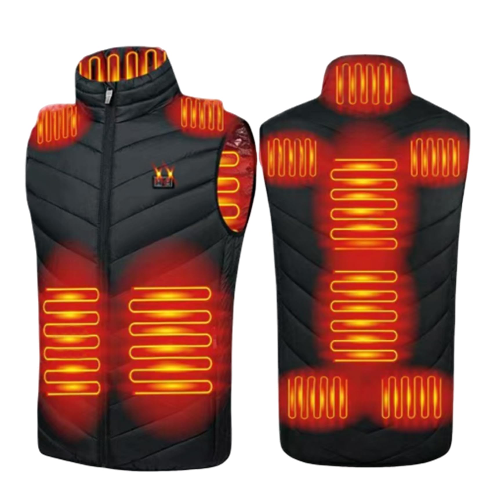 Chaleco calefactable unisex con control de temperatura y 11 zonas de calor USB 8
