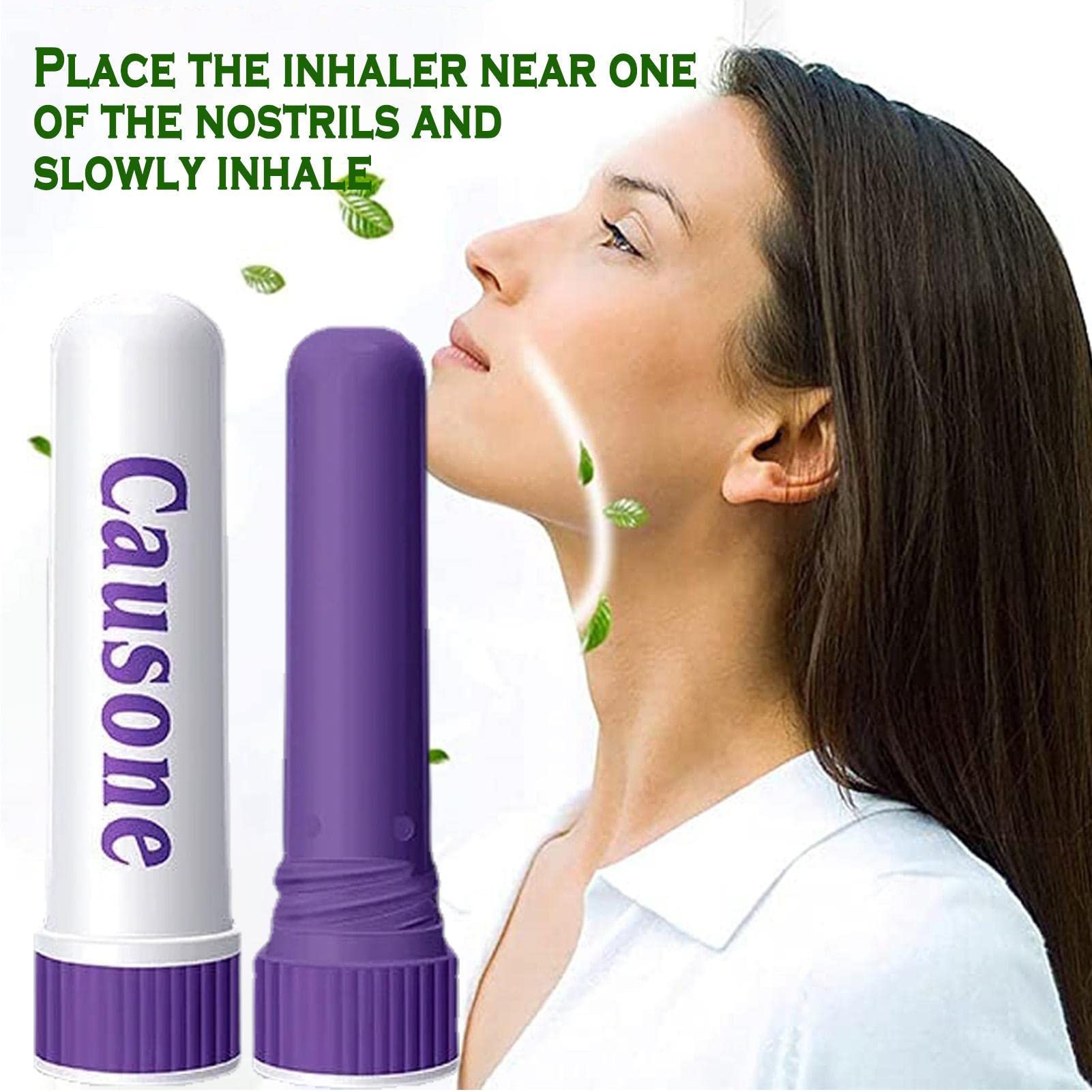 sztyft inhalatora do nosa | Inhalator olejków ?towych - Aromaterapia dla relaksu i naturalnego uspokojenia, olejek ch?odz?cy dla od?wie?enia i trze?wo?ci podczas jazdy, nauki, pracy Purble