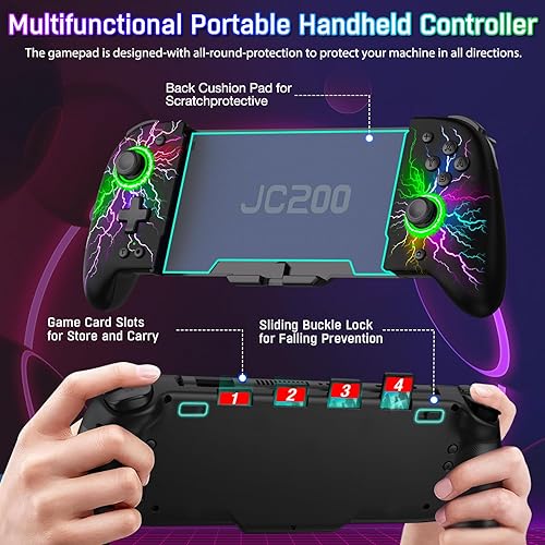 Miniatura 7 de Wireless-Switch-Controller for Nintendo SwitchOLED,One-Piece-Joypad-Controller Replacement for Switch Joycon Controler,Handheld Mode Ergonomic