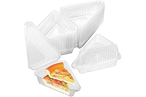 Moretoes 60pcs Cake Slice Containers: Safeguard Your Delicacies with Utmost Care