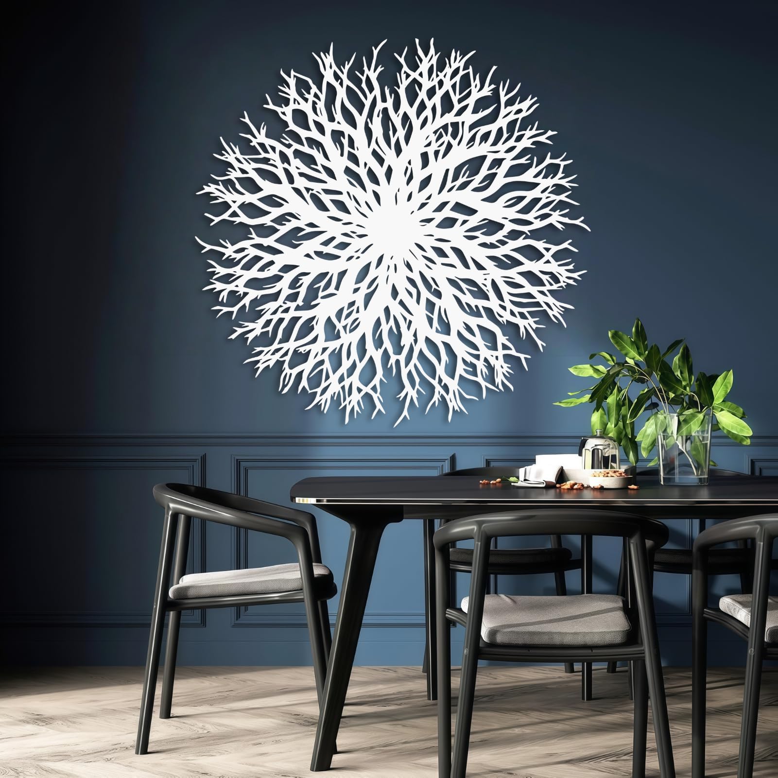 Art décoratif en métal arbre de vie pour jardin et entrée, esprit moderne