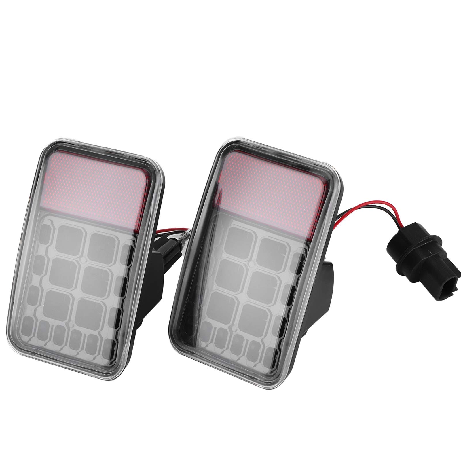 Yctze 2pcs 12V Luz antiniebla trasera 6500K Alto brillo IP67 Ajuste impermeable para JK 2007-2017 trasera 6500K Alto brillo IP67 Ajuste impermeable para J