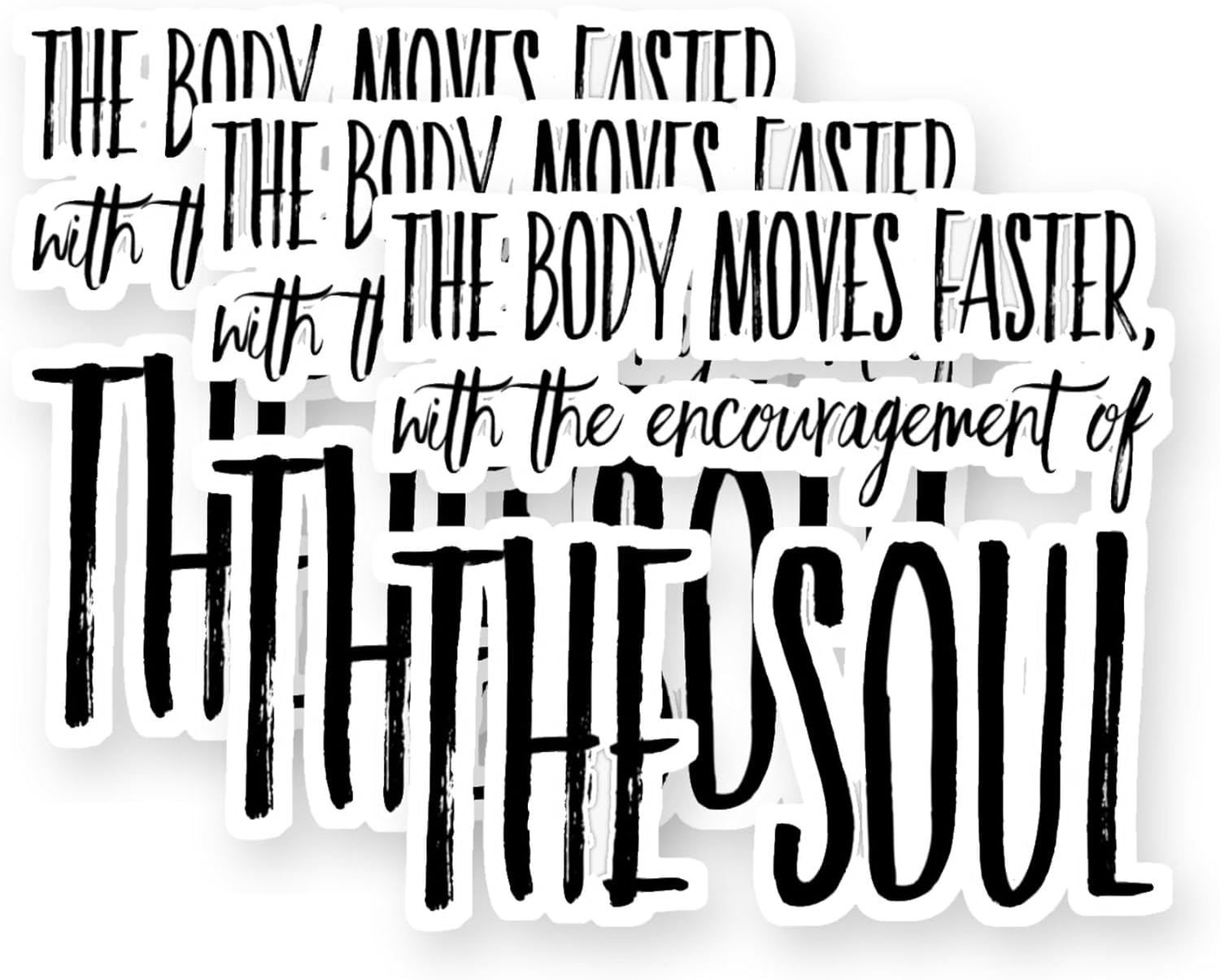 Encouragement of The Soul Vinyl Stickers 3 Pack 3 Inch