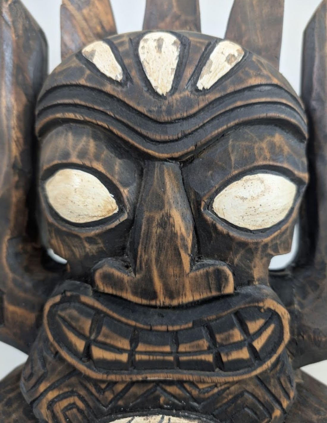 Villa Mestiza Tótem Tribal Koh Mak Escultura de Madera 35cm | Inspiración Maorí