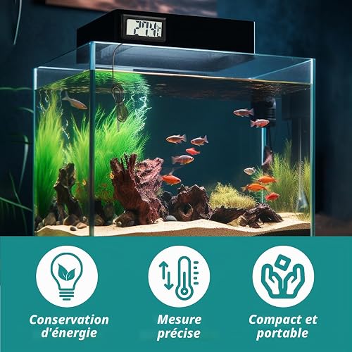 Set of 4 Thermometer with Sensor, Mini Fridge Thermometer, Precise Temperature Monitoring with External Probe, Ideal for Fridges, Freezers and Aquariums, Temperature Range -50 to +110 °C - 6