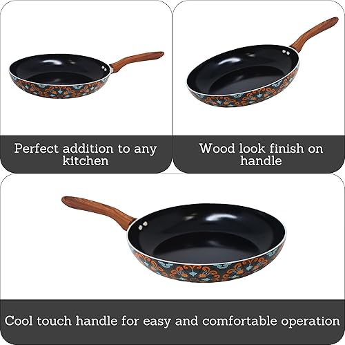 Miniatura 2 de IMUSA Sartén de cerámica antiadherente Talavera de 8 pulgadas, sin PFAS