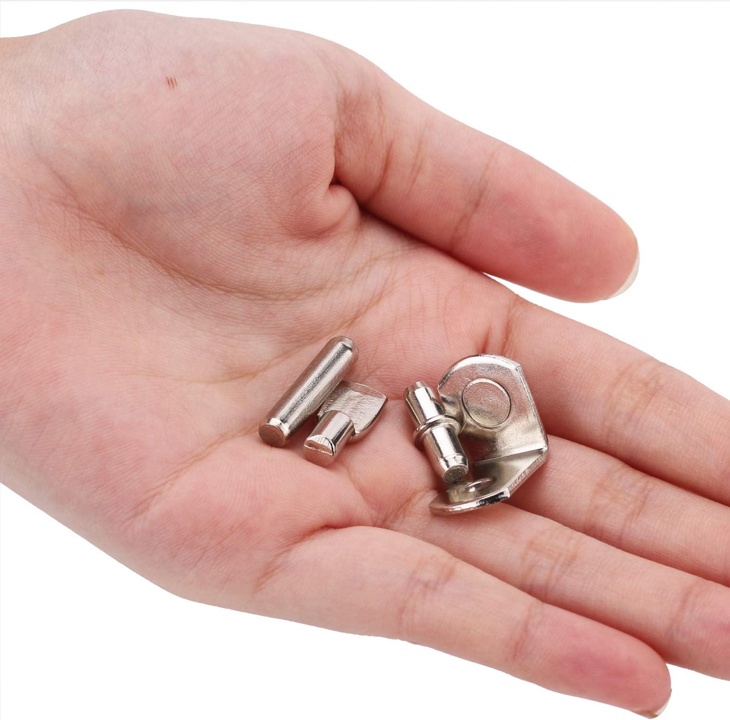 80 Pieces Shelf Pins Pegs Shelf Support with Hole - Nickel Plated Shelf Hardware Accessories (80)