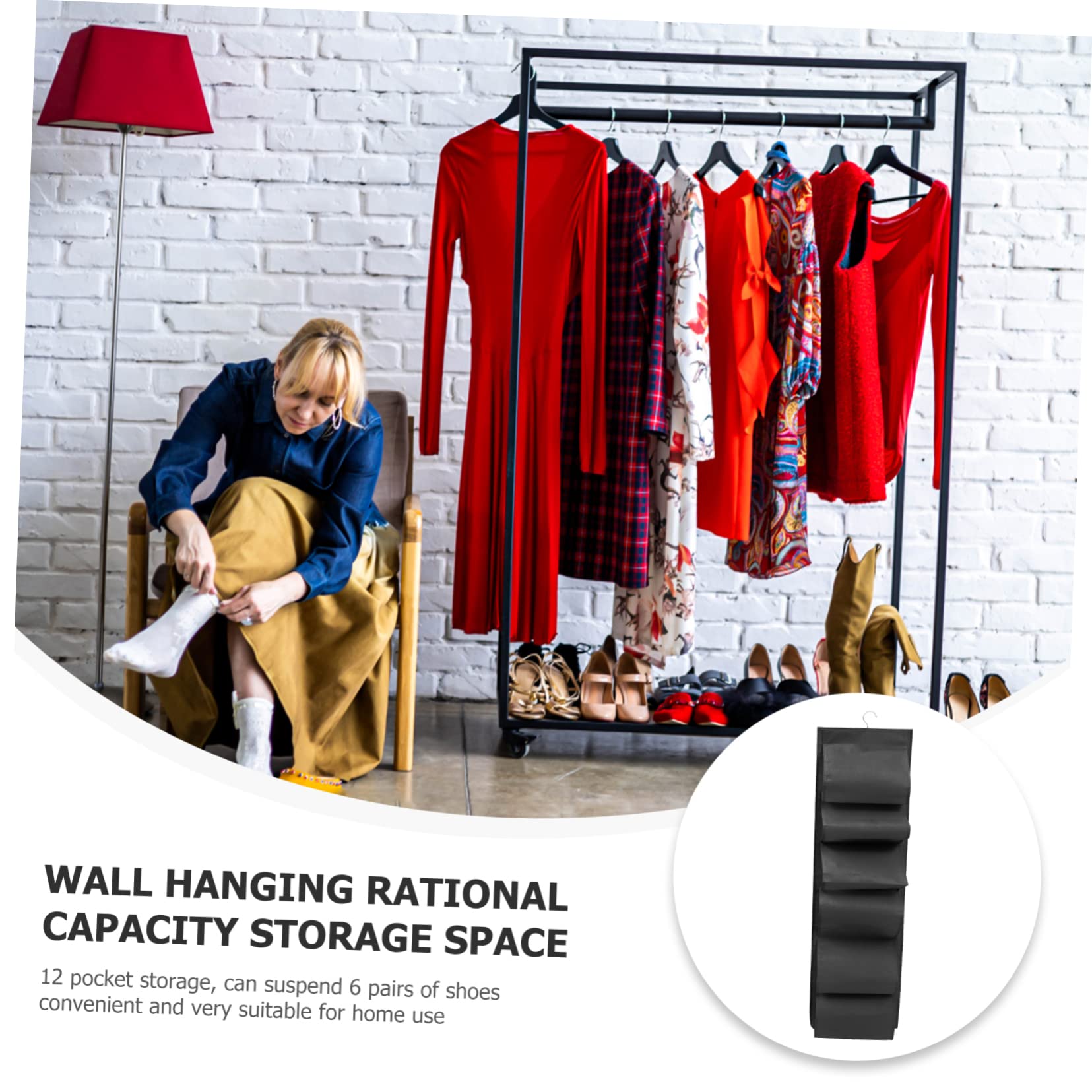 OFFSCH Large Capacity Shoe Organizer Collapsible Hanging Storage Bag for Dormitory Home Multi Design for Space Saving Non Woven for Shoes Accessories More