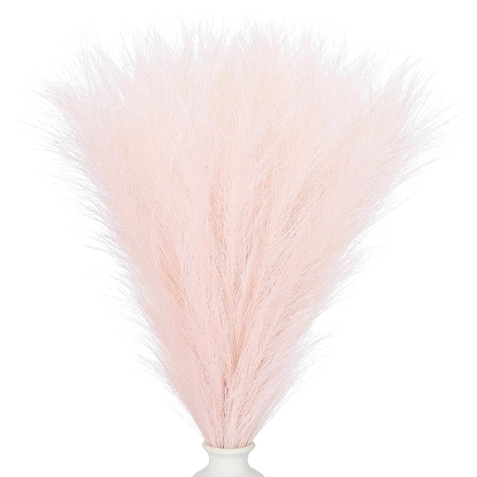 PATIKIL 24in Pampas Decor, 50pcs Artificial Pampas Bulk Fluffy Faux Grass Small Dried for Home Boho Decor Vase Wedding Wall Ground Pink