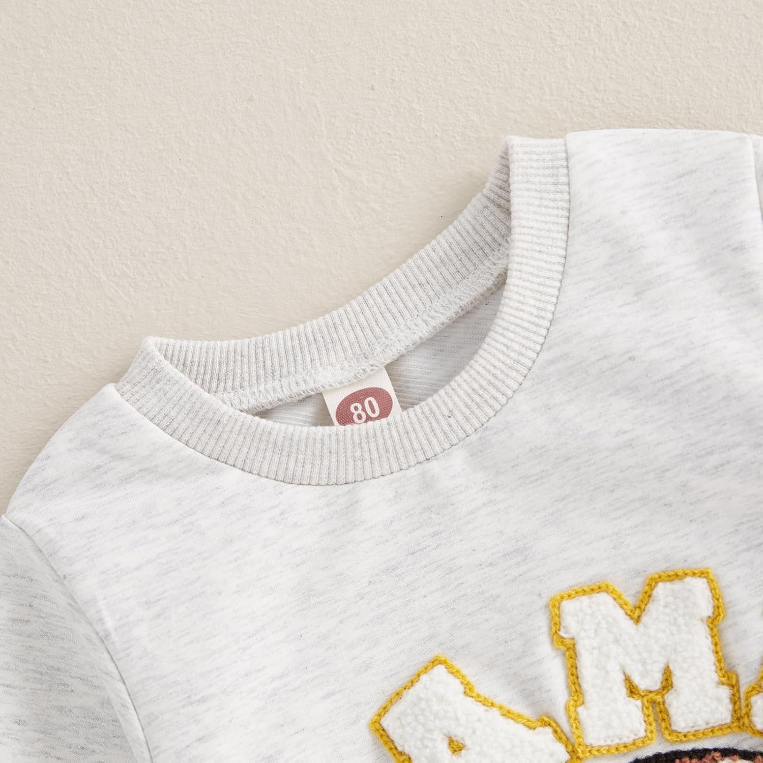 FOMOYUU Newborn Baby Boy Clothes Waffle Letter Embroider Long Sleeve Romper Pullover Tops and Pants Sets Fall Winter Outfits - Image 5