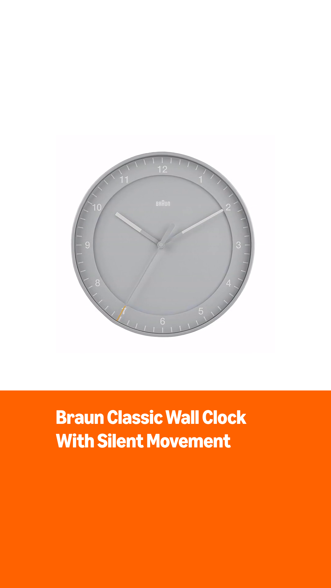 Amazon.com: Braun Classic Large Analogue Wall Clock with Silent