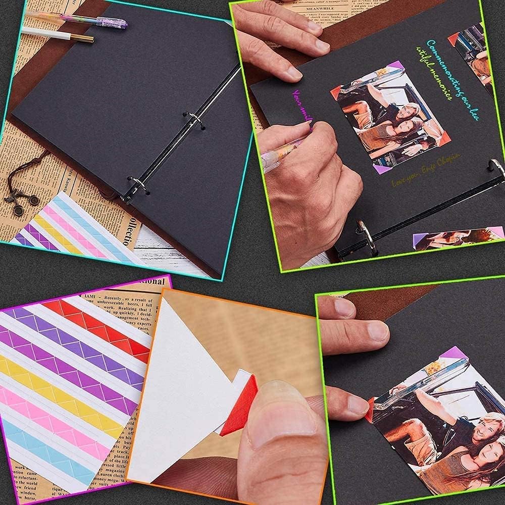 Photo Album Vintage Photo Albums, Scrapbooks, Wedding Guest Souvenirs, Refillable Black Pages(Size:Heart)