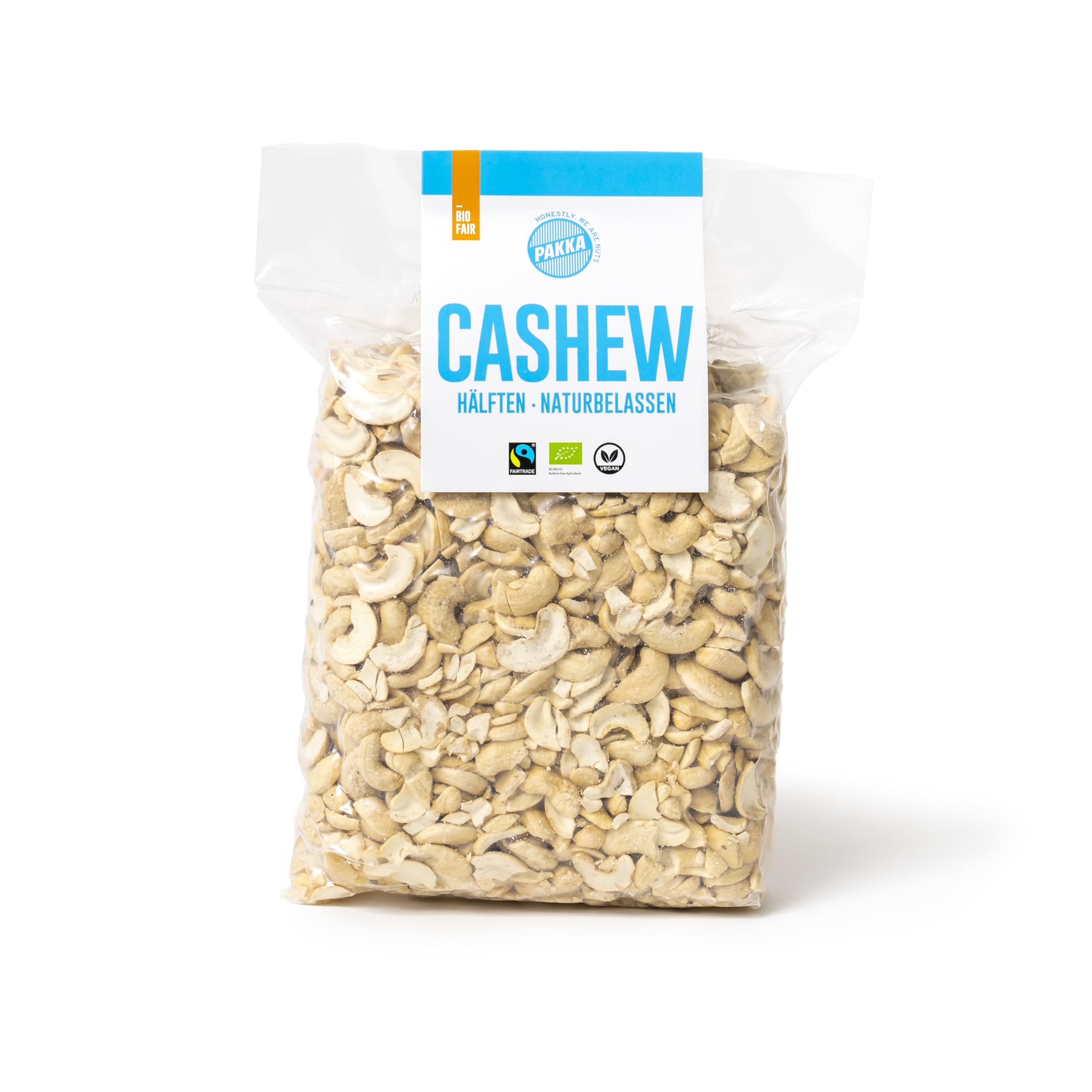 Bio Fairtrade Cashew Bruch, 1000gr – 1 kg, Öko & Fair roh, Faire Burkina Faso Cashewkerne, Cashews Splits Nüsse Kerne, Cashewbruch, vegan, Familienpackung, Value-Pack