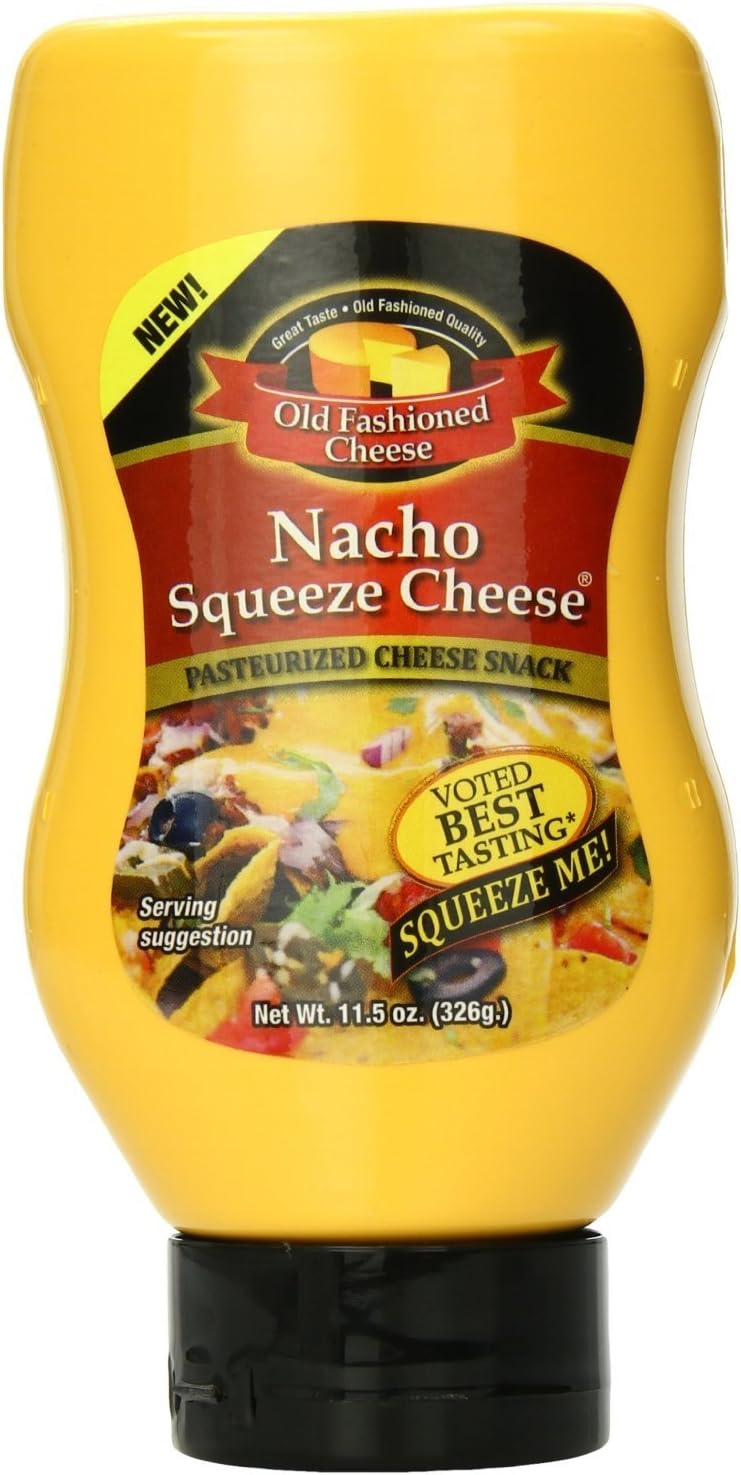 Old Fashioned Cheese Nacho Squeeze Cheese, 11.5 Ounce (2 Pack)