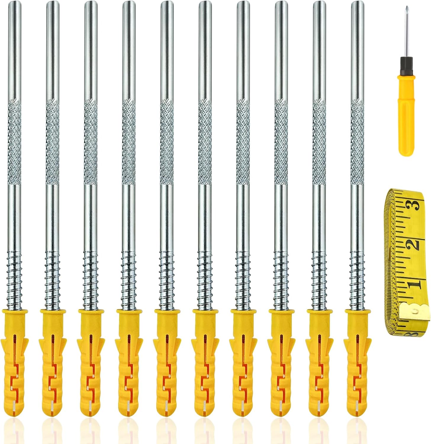 Pack of 10 Invisible Shelf Brackets, 130 mm Concealed Shelf Support with 1 Tape Measure and 1 Screwdriver for Hanging Shelves, Bookcases, Decorative Shelves