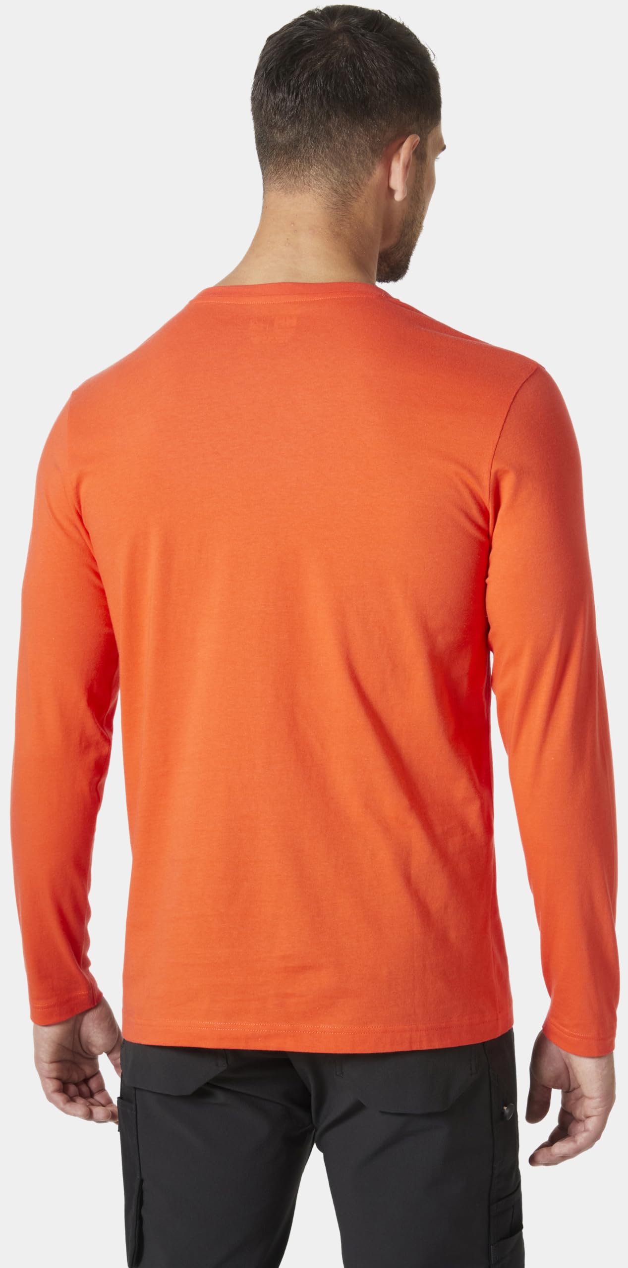 Helly-Hansen Ropa de trabajo clásica con logotipo de manga larga para hombre, Naranja oscuro 290, Large