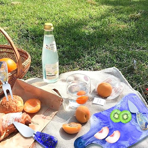 Miniatura 4 de Moldes de resina de vajilla, bandeja de mango cuadrado, molde de resina de silicona, forma de queso, cuchillo de empuñadura, tenedor, mango, moldes