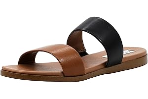 Women's Premium Black and Tan Dual Flat Sandals
