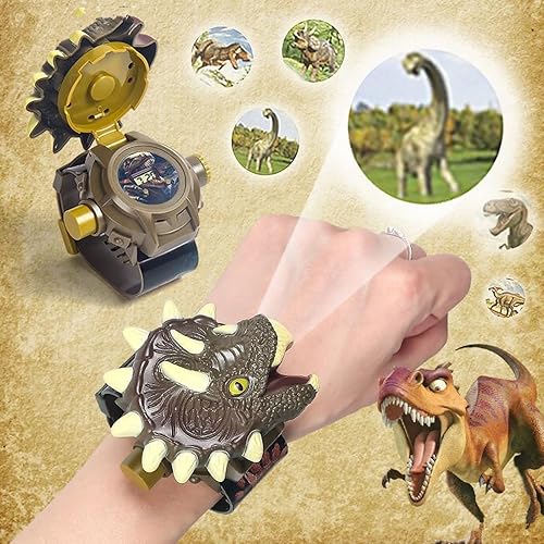 Miniatura 2 de RAYCHY Reloj Dinosaurio Linterna Proyector Juguetes Patrón Animal Antorcha Juguetes Educativos Regalo