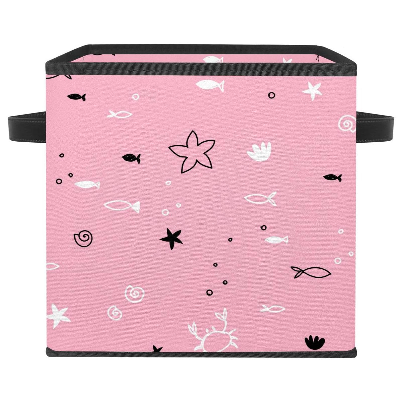 Organiseur pliable en tissu avec poignées pour vêtements et livres