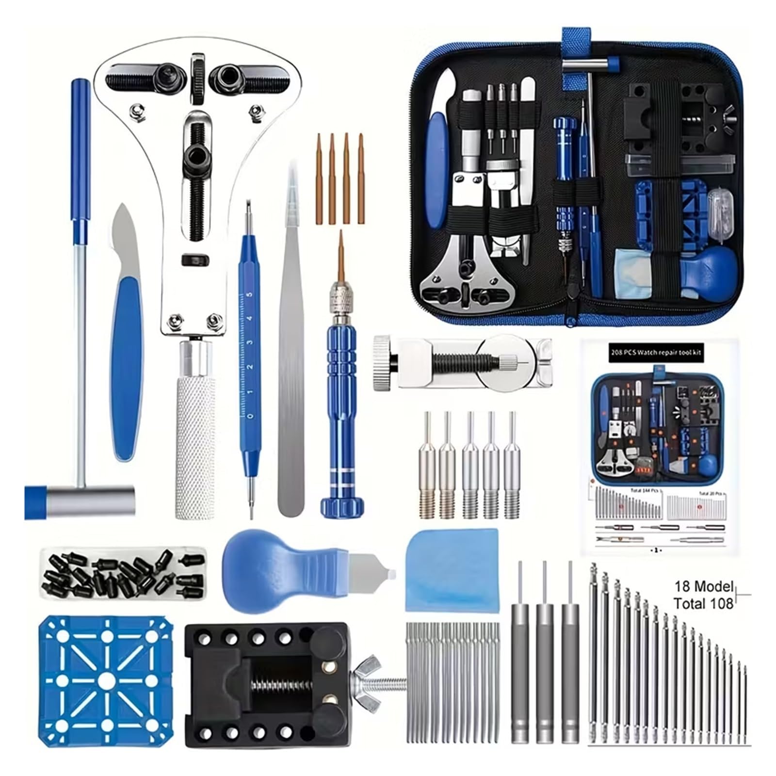 Kits de reparación de Relojes de 185 Piezas. | Kits de reparación de relojes multiusos
