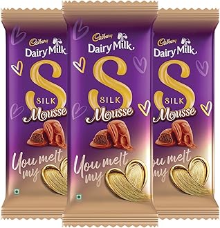 Dairy Milk Silk Mousse Valentine's Gift Pack Chocolate Bars, 110 g (Pack of 3)