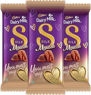 Dairy Milk Silk Mousse Chocolate Bars, 110 g (Pack of 3)
