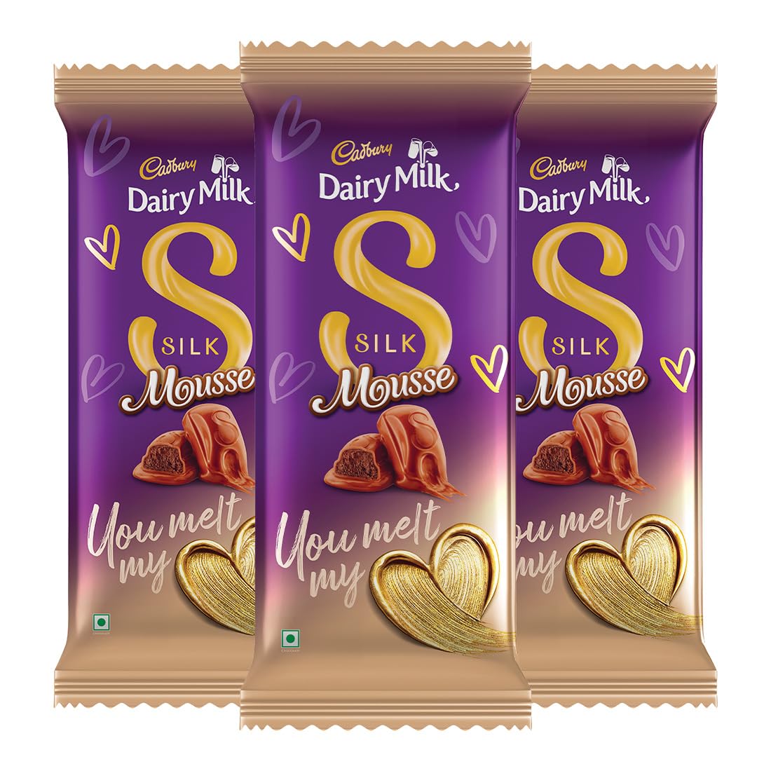 Dairy Milk Silk Mousse Chocolate Bars, 110 g (Pack of 3)