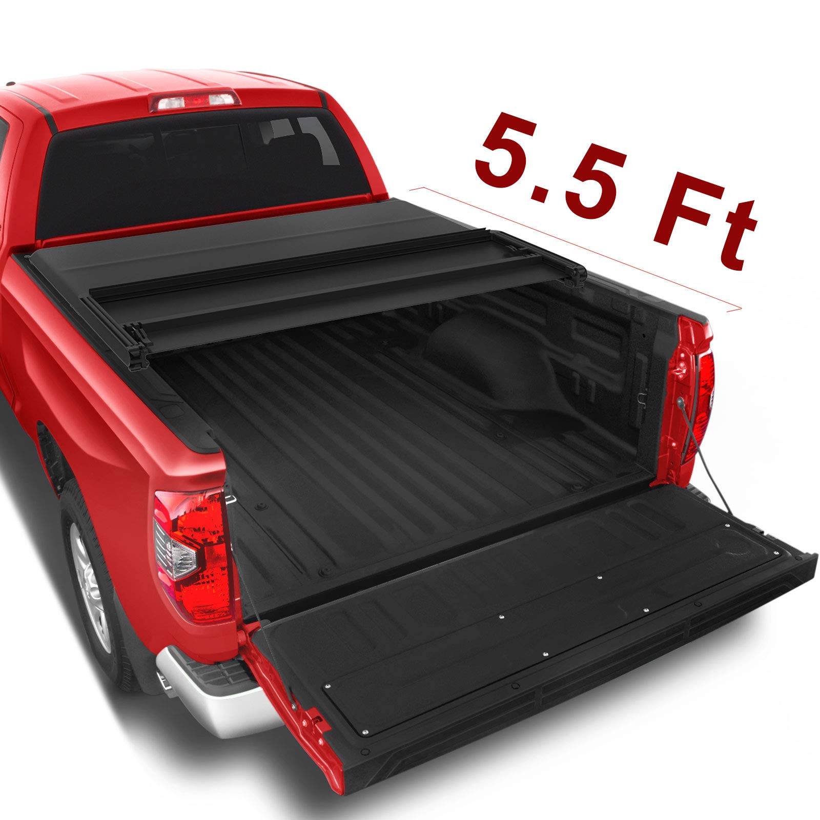 Oedro Upgraded Soft Tri Fold Truck Bed Tonneau Cover On Top Compatible With 2014 2020 Toyota Tundra With 5 5ft Bed Fleetside Incl Utility Track Bracket Kit Buy Online In Colombia At Desertcart
