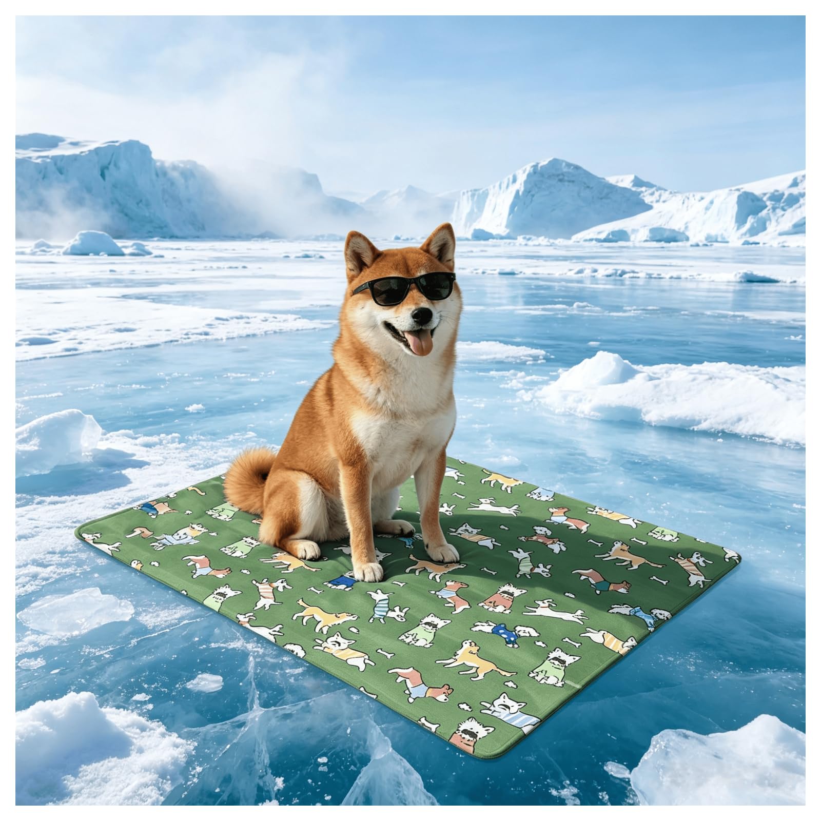 Generisch Cooling Mat for Dogs and Cats, Self-Cooling Dog Mat, Summer, Washable Cooling Cushion, Self-Cooling Dog Cooling Blanket, Cats for Dogs, Cats, Blue, S