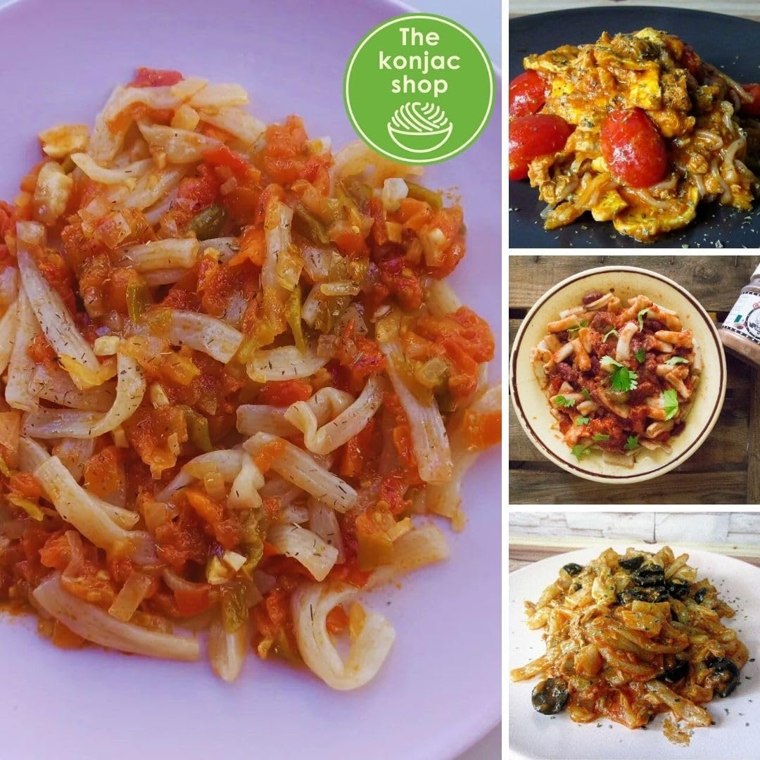 The Konjac Shop - Makaron Konjac 270g Shirataki Bezglutenowy, Niskokaloryczny i Niskowęglowodanowy Idealny do Diety Keto (Opakowanie 1 sztuk)