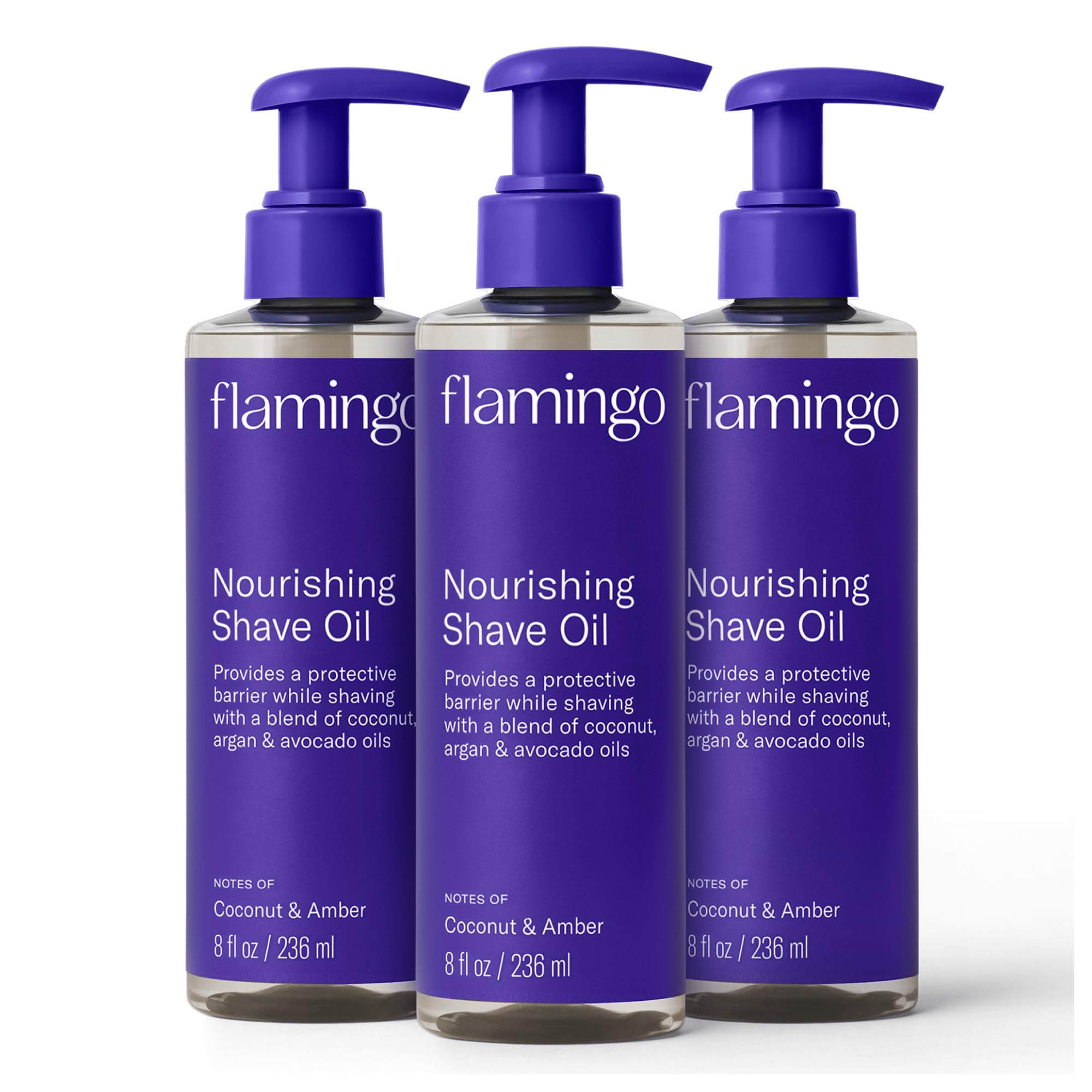 Flamingo Nourishing Shave Oil for Women - 8 fl oz (3 Pack)