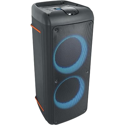 Rockville Rock Party 9 1000W Portable Bluetooth Speaker, Dual 8" Woofers, Deep Bass, LED Lights, Karaoke Mic/Guitar Inputs, for Parties and Outdoor Events
