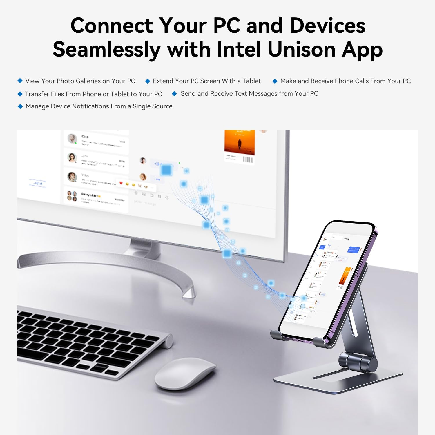 Intel Unison app connecting PC and mobile device