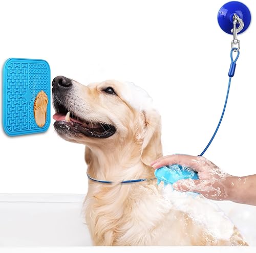 Petbobi Correa de baño para perros con alfombrilla para lamer, correa de baño para perros con ventosa pesada, correa de nailon suave con cuello disponible en Yaxa Venezuela