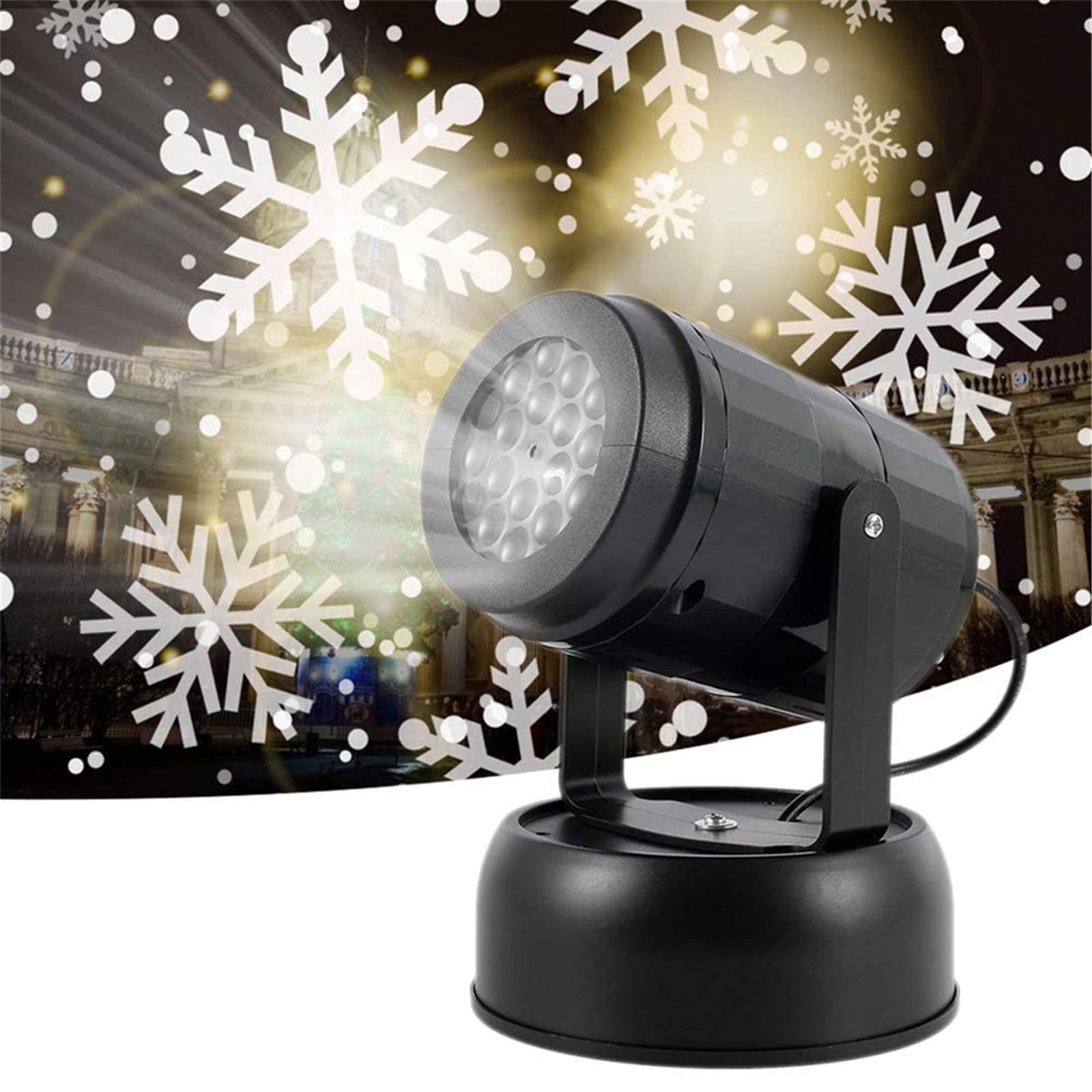 OVARIAChristmas Snowflake Light LED Projector Outdoor Indoor Remote Control Projection Lights Christmas Projector Lights for Indoor Outdoor Christmas Decoration, Holiday, Wedding, Yard Decor
