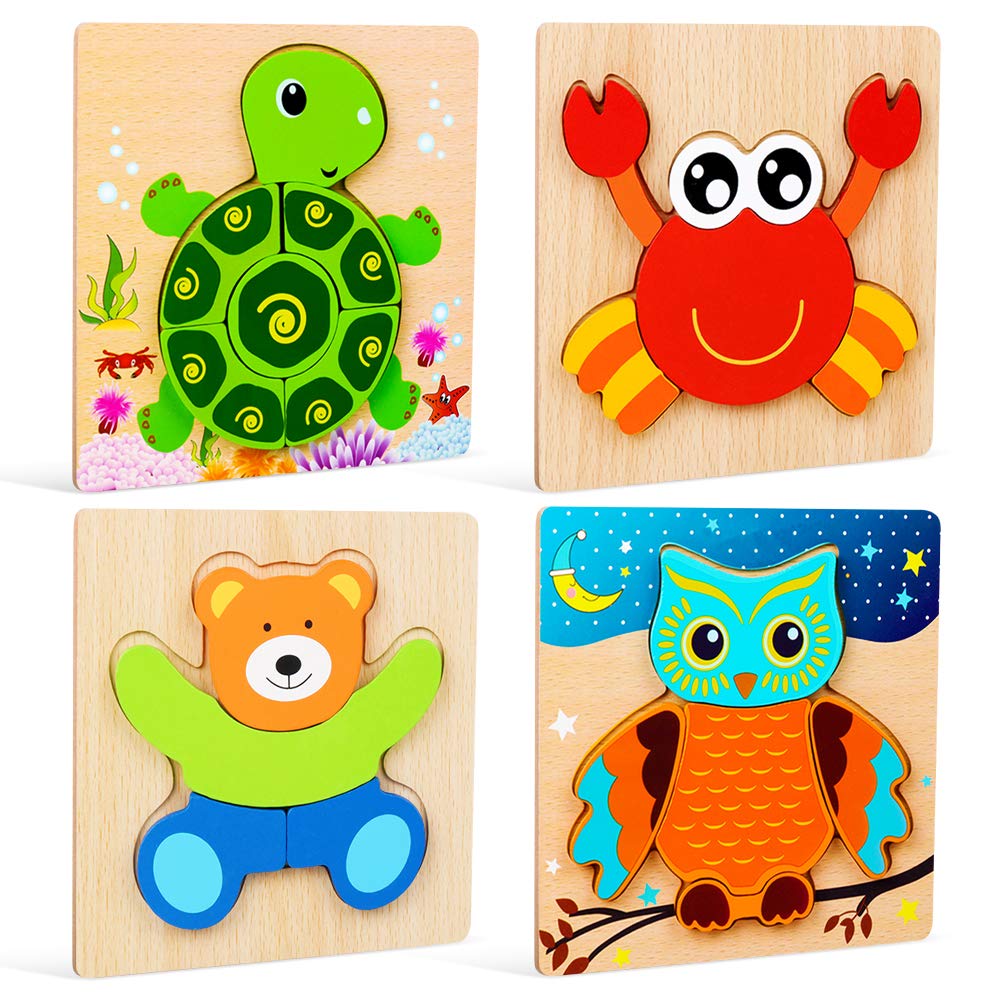Yita Puzzle in Legno Giocattoli per Bambini di 1 2 3 Anni, Giocattolo Montessori per Bambini Piccoli Ragazze età 1-3 Giocattoli educativi per l'apprendimento prescolare per Bambini di 12-36 Mesi