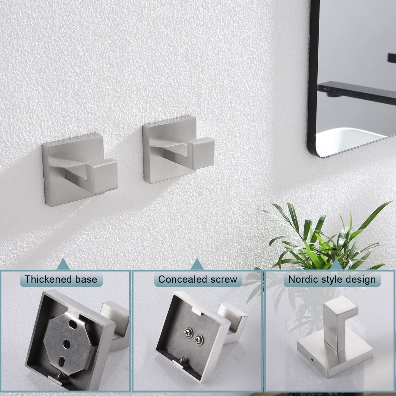 Flybath Handdoekstang korte enkellagige SUS 304 roestvrij staal spiegel gepolijst badkamer handdoekhouder plank wandmontage, 40 cm/15,7 inch