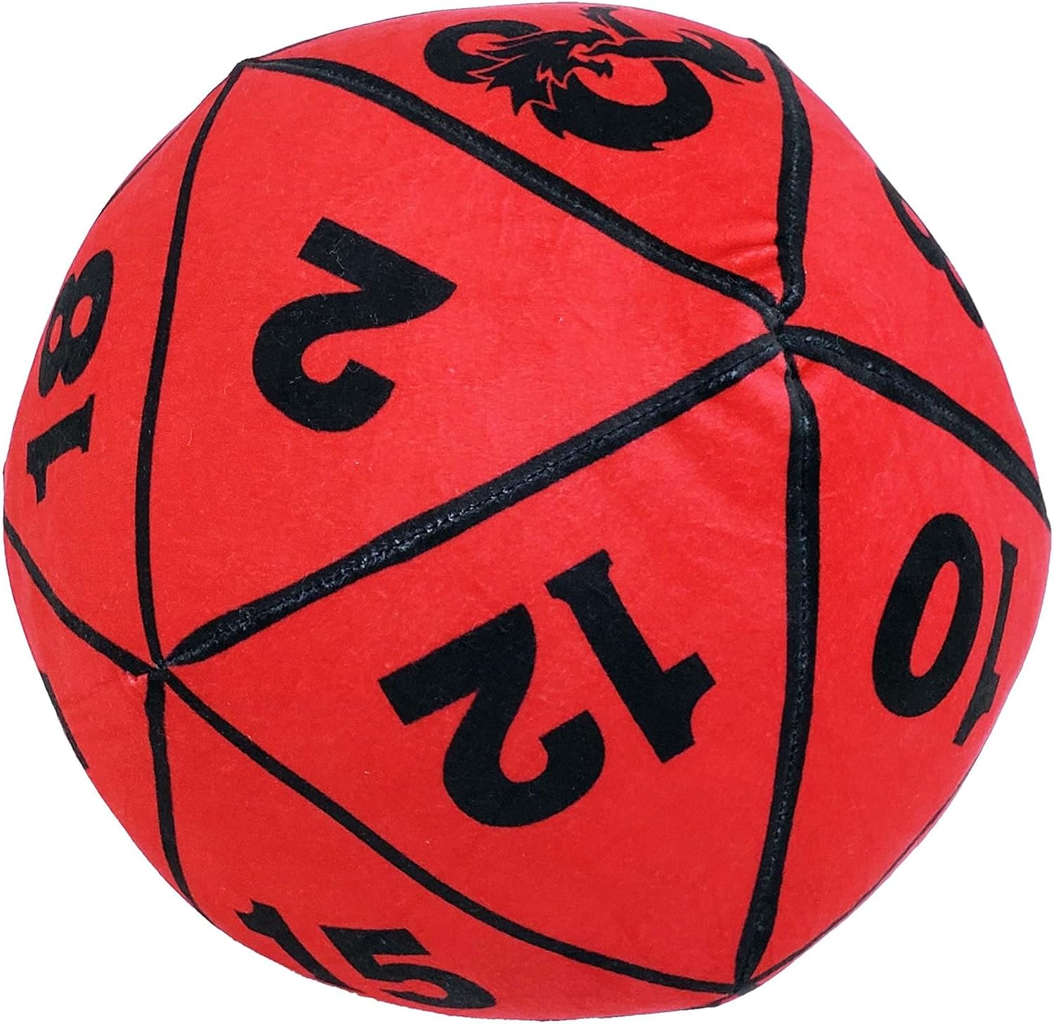 Northwest Hasbro Dungeons & Dragons Cloud Pillow, 11", Red D20 Dice