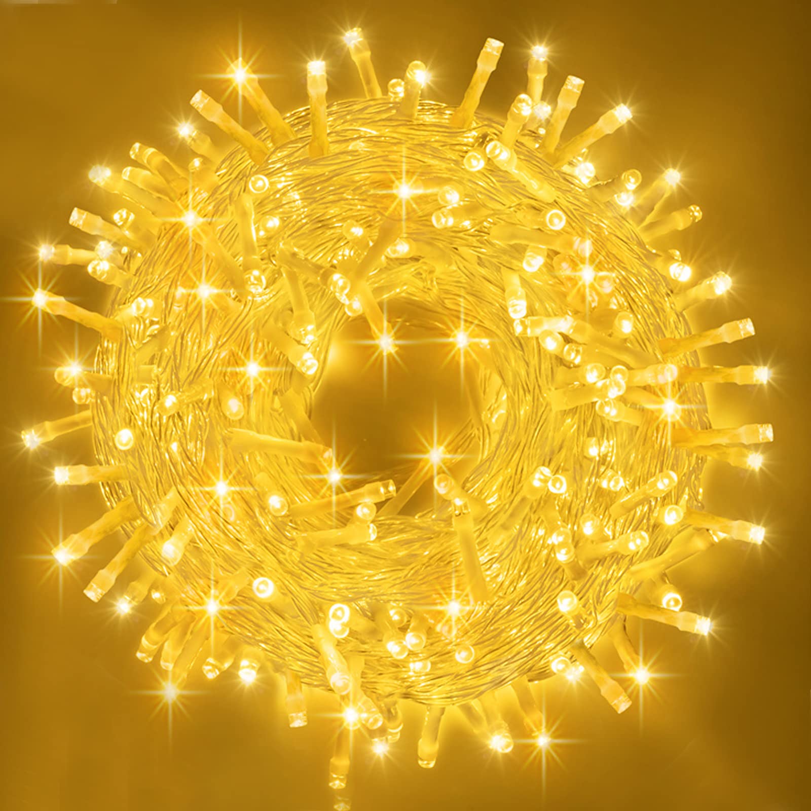 300 LED 115ft Fairy String Lights, Removable Plug 8 Modes with Memory Christmas Light Waterproof Outdoor Indoor Twinkle Lights for Bedroom Garden Tree Light Wedding Party Decor (Warm White)