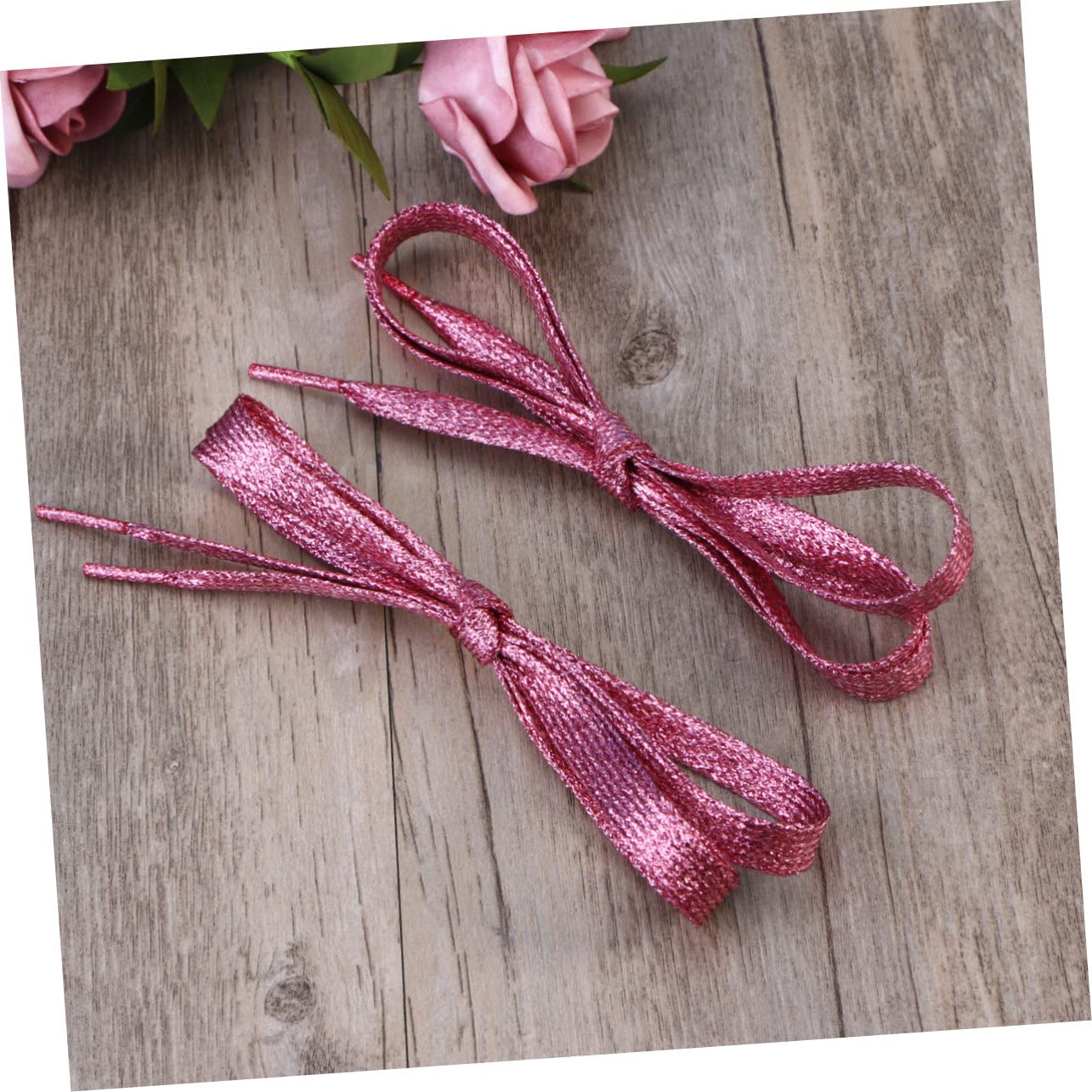KOMBIUDA 1.1m Lacci Piatti Glitterati Da Lacci Colorati Per Scarpe Da Ginnastica Scarpe Sportive e Di Tela Resistente e Flessibile