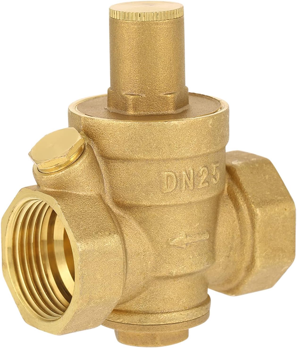 Brass Water Pressure Regulator Valve DN25 1 Inch Adjustable High Precision Quick Response Piston Structure for Plumbing Systems Industrial and Home Water Control