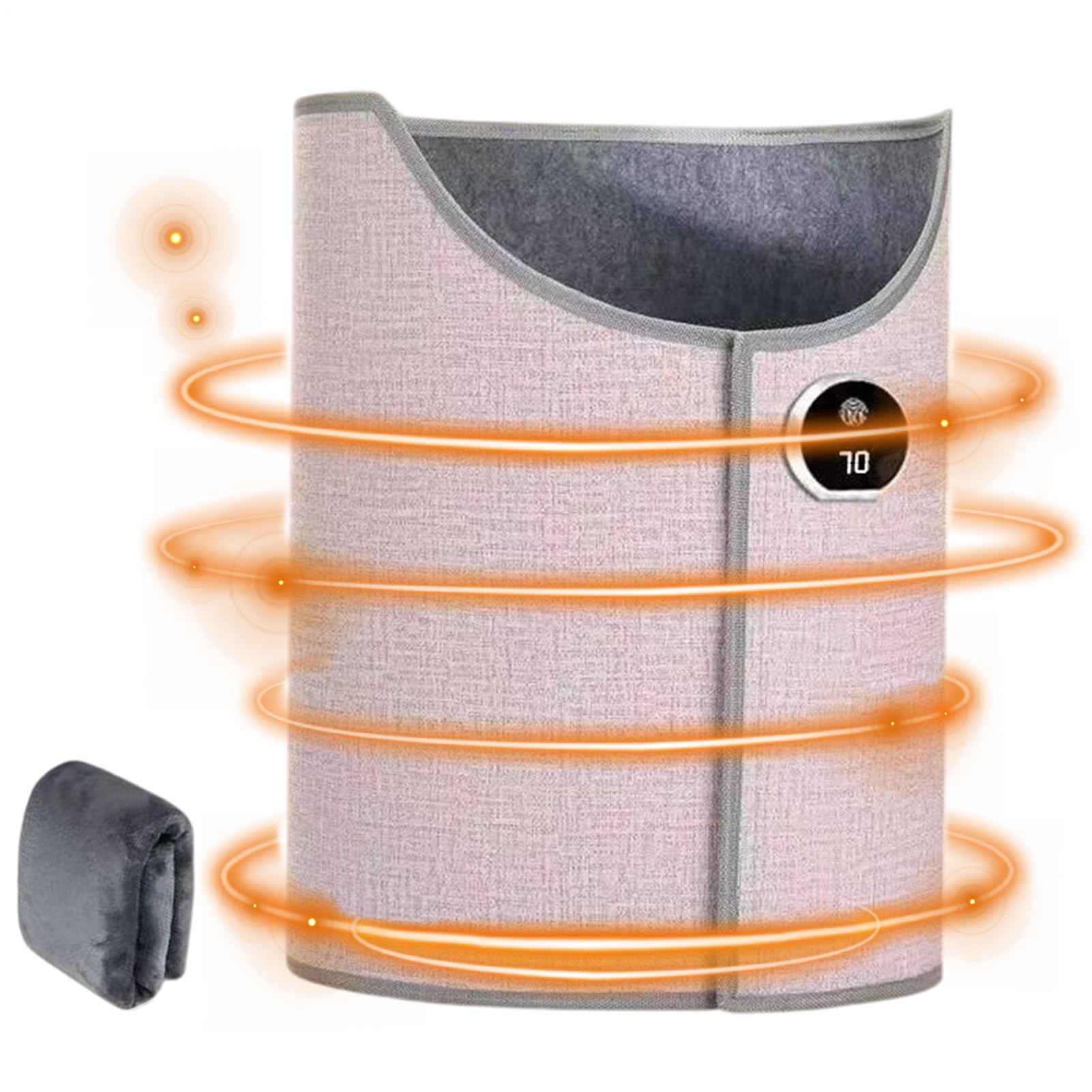Almohadilla para pies para calentador de escritorio: calentador eléctrico plegable, tapete térmico, calentadors para pies plegable con termostato y temporizador | Protección segura contra