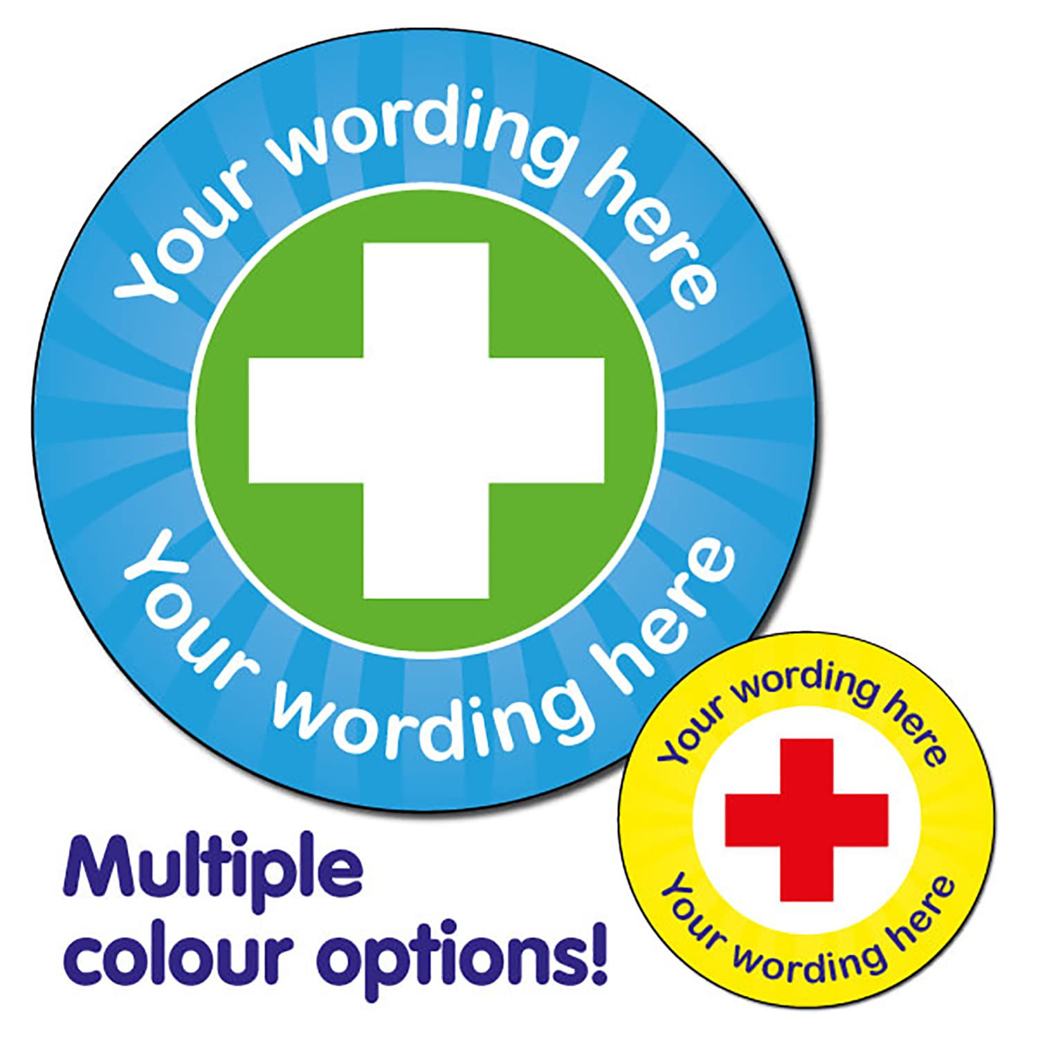 105 Personalised First Aid Accidents Childrens Pupils School Nurse Safety Teachers Stickers 37mm Primary Teaching Services