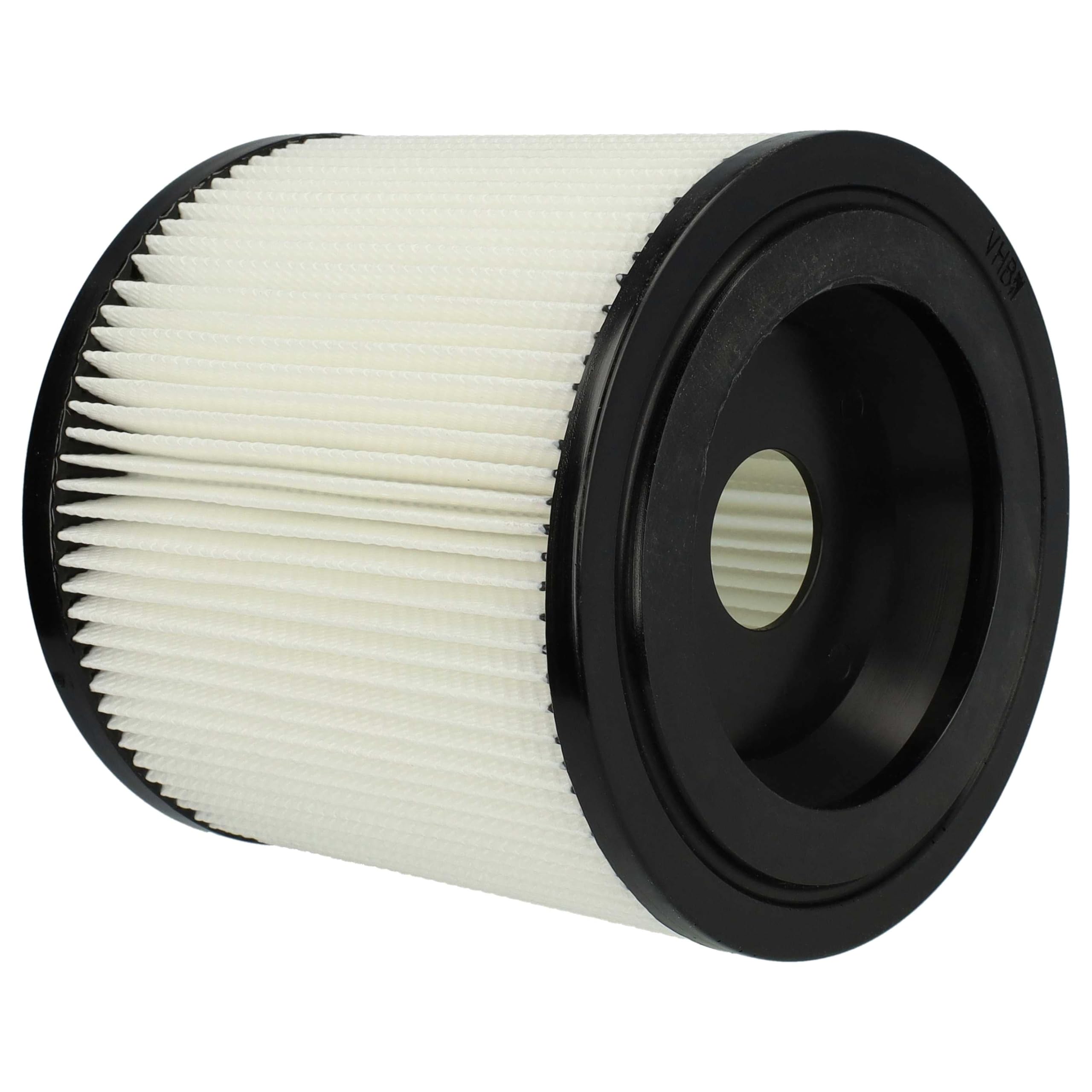 vhbw 3x filtro a pieghe piatte compatibile con Kärcher NT 22/1, 48/1, 27/1 aspiratore - nero/bianco, lavabile
