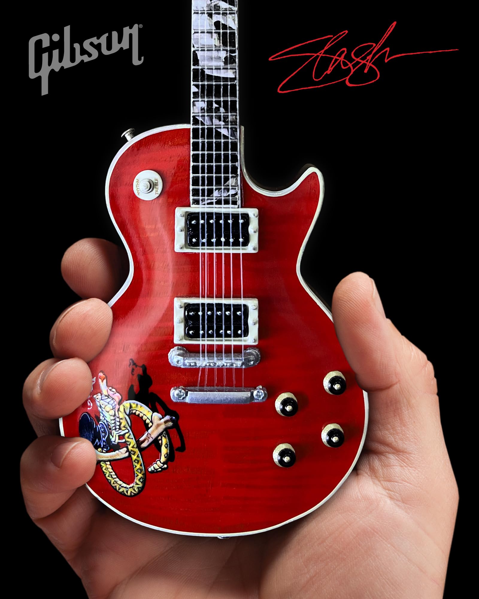 AXE HEAVEN Mini modelo de guitarra Slash Gibson Les Paul Snakepit